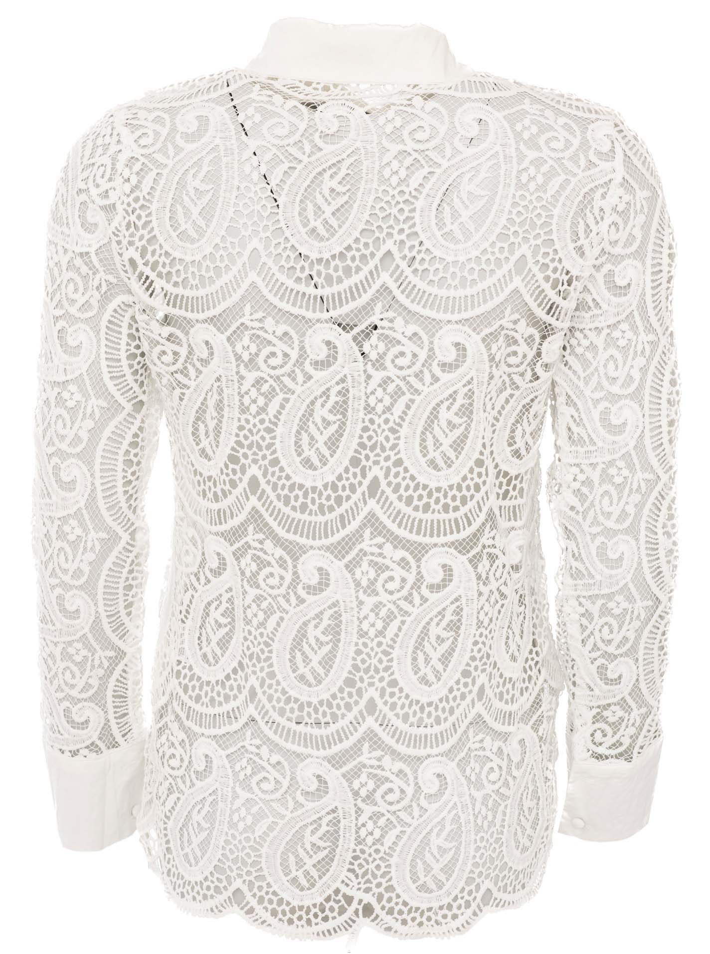 💕 Zwillingsherz Bluse "Häkel" Weiß