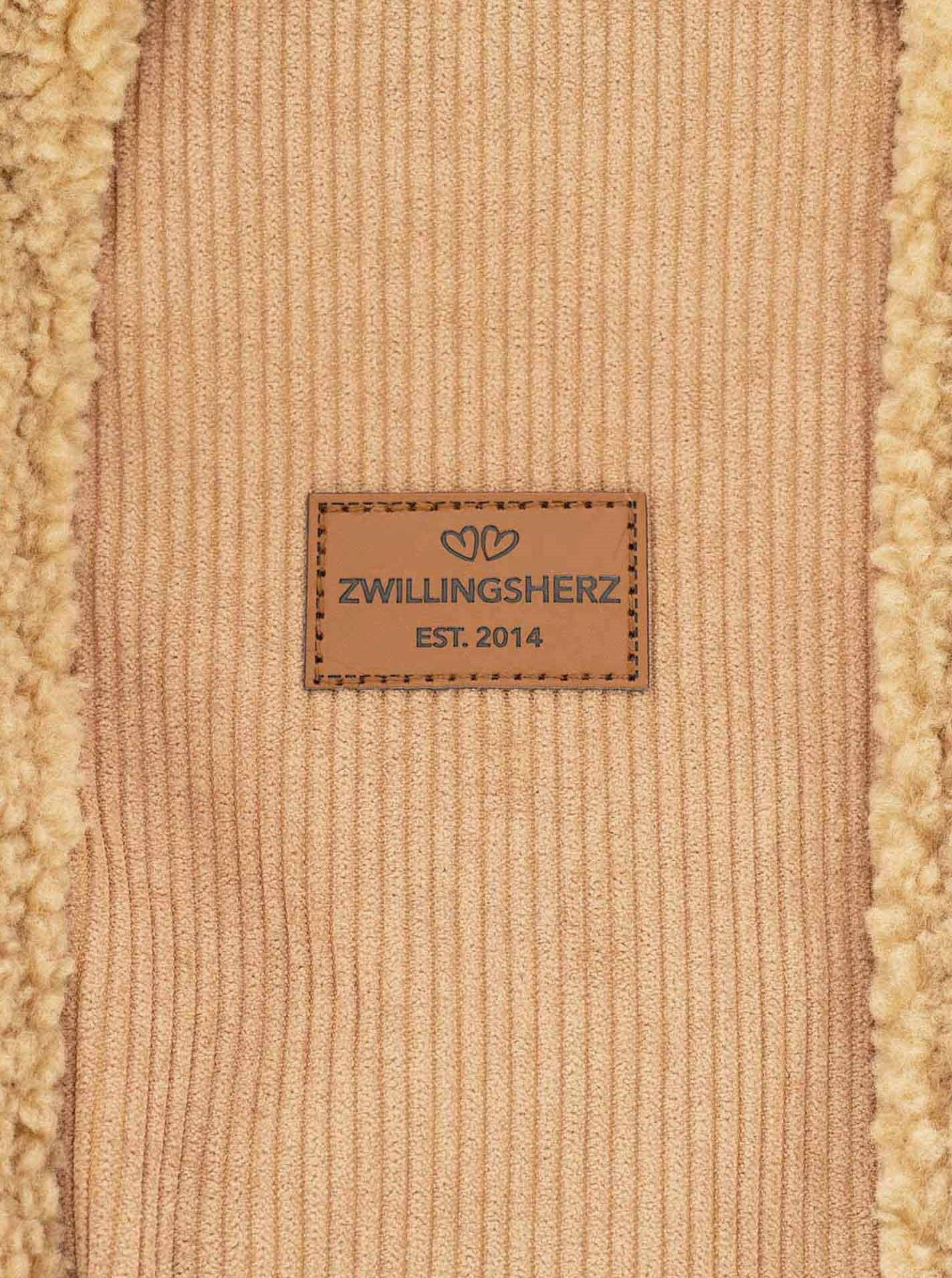 đź’• Zwillingsherz Shopper XXL "Teddy meets Cord" Camel