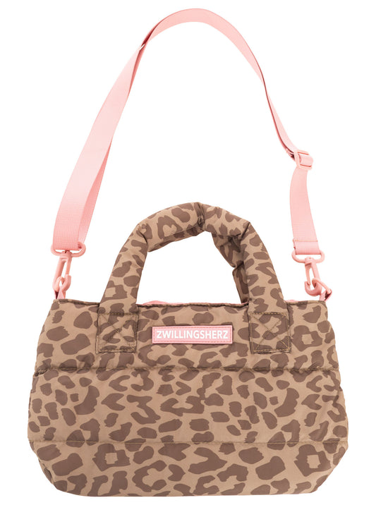 💕 Zwillingsherz Tasche "Leo Allover" Taupe