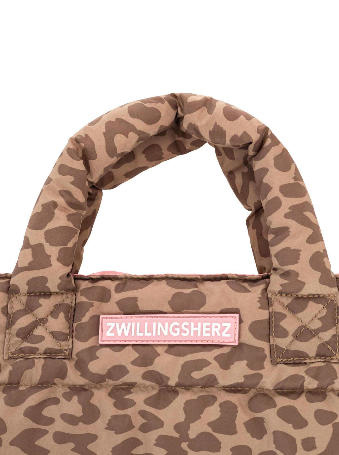 đź’• Zwillingsherz Tasche "Leo Allover" Taupe