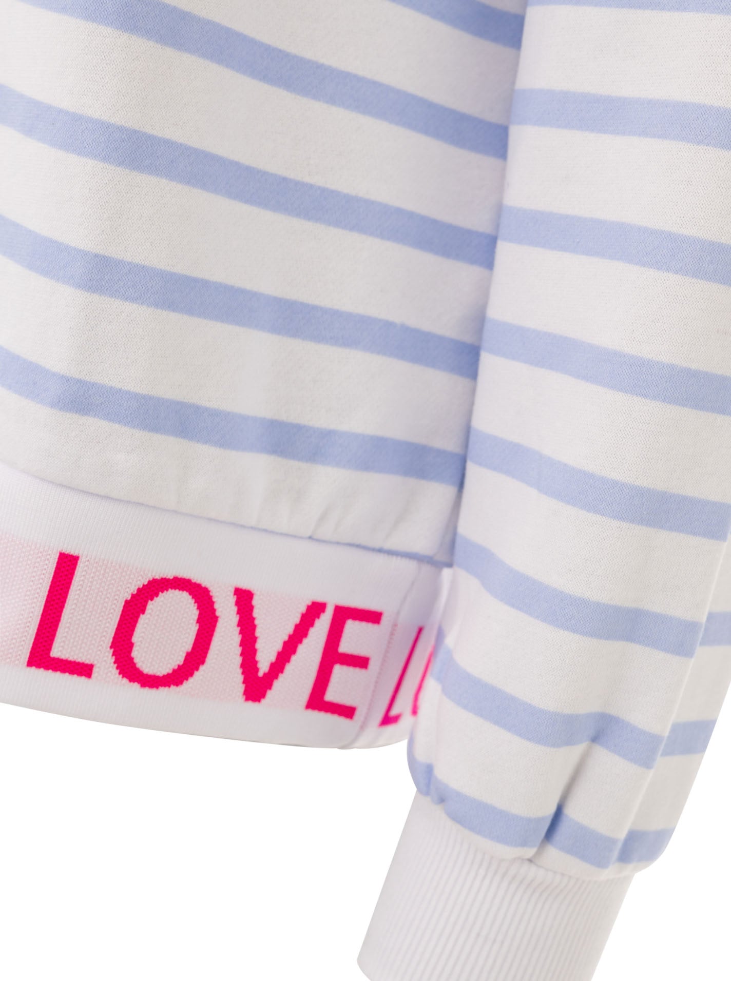 đź’• Zwillingsherz Sweatshirt "Love Love Love" Hellblau
