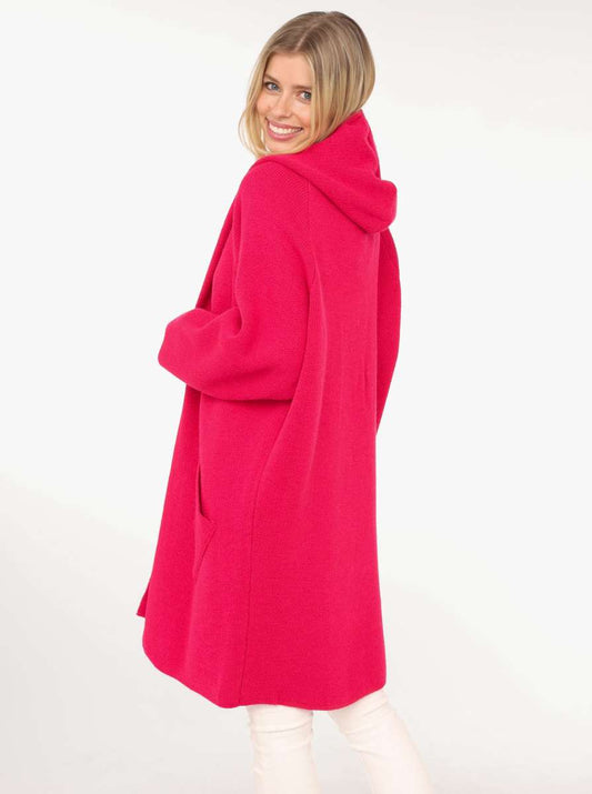💕 Zwillingsherz Strickjacke "Annabell" Pink Strickmantel offen
