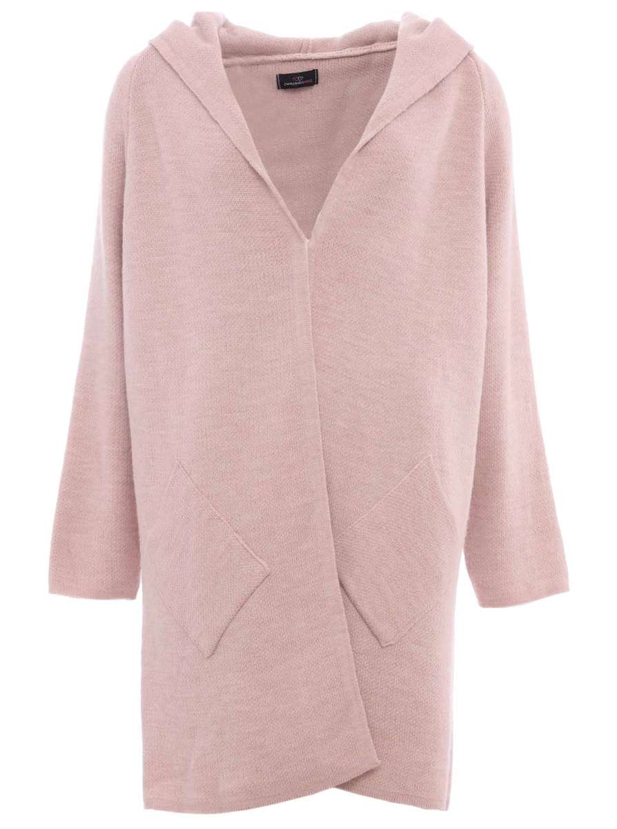 💕 Zwillingsherz Strickjacke "Annabell" Altrosa Strickmantel offen