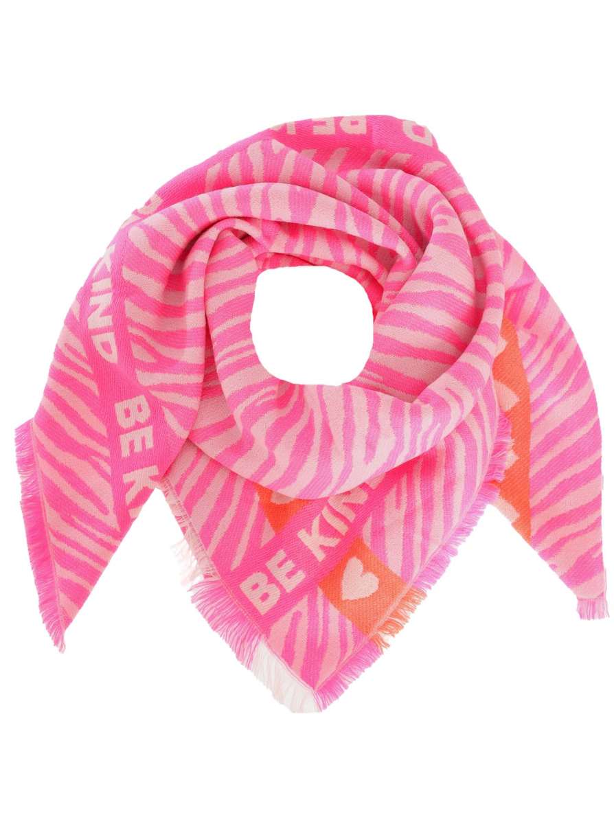💕 Zwillingsherz Dreieckstuch Viereck "Nikole" Wolle Pink