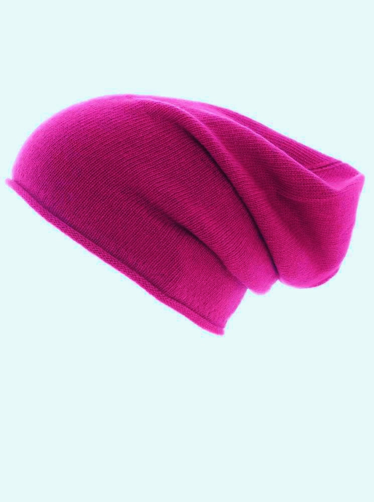💕 Zwillingsherz Mütze "Classic" Blogger Beanie Wolle Fleece Beere