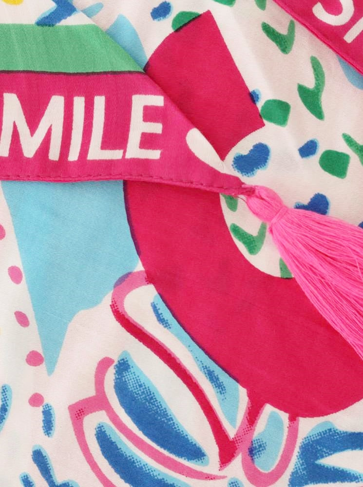 💕 Zwillingsherz Dreieckstuch "Blumentraum" Weiß