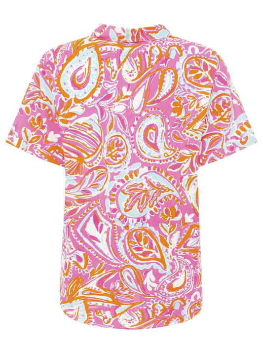 💕 Zwillingsherz Bluse "Summer Vibes" Kurzarm Viskose Candy