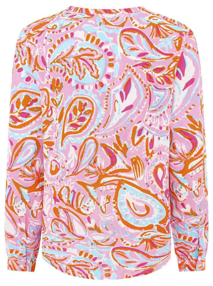 đź’• Zwillingsherz Bluse "Aquarell Paisley" 100 % Viskose Pink