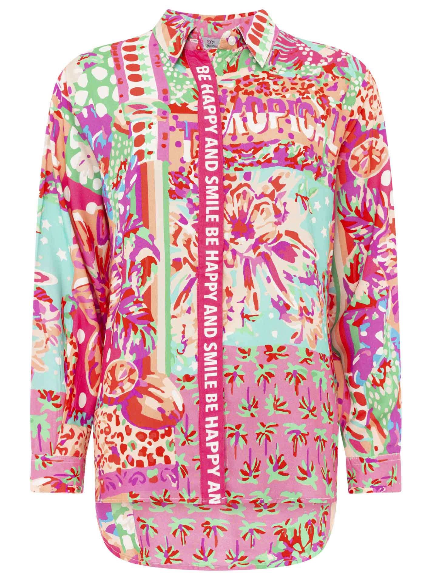đź’• Zwillingsherz Bluse "Be Happy" Viskose Multi