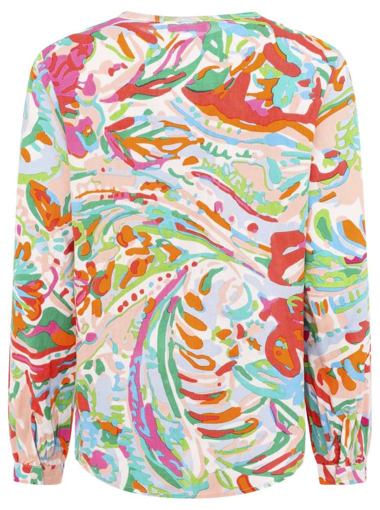 đź’• Zwillingsherz Bluse "Bunter Dschungel" 100 % Viskose Pink