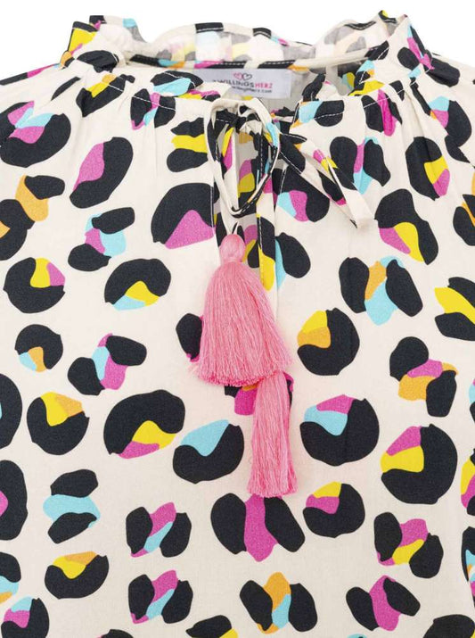 💕 Zwillingsherz Bluse "Crazy Leo" Viskose Multi