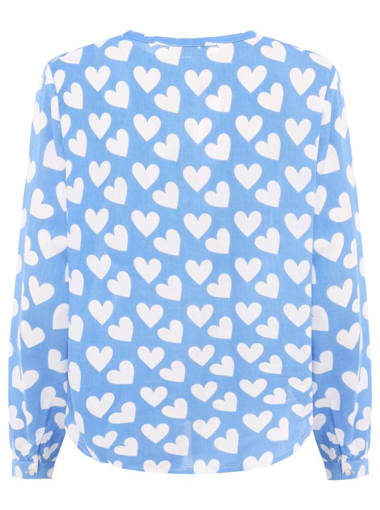 💕 Zwillingsherz Bluse "Herz Classic" 100 % Viskose Blau