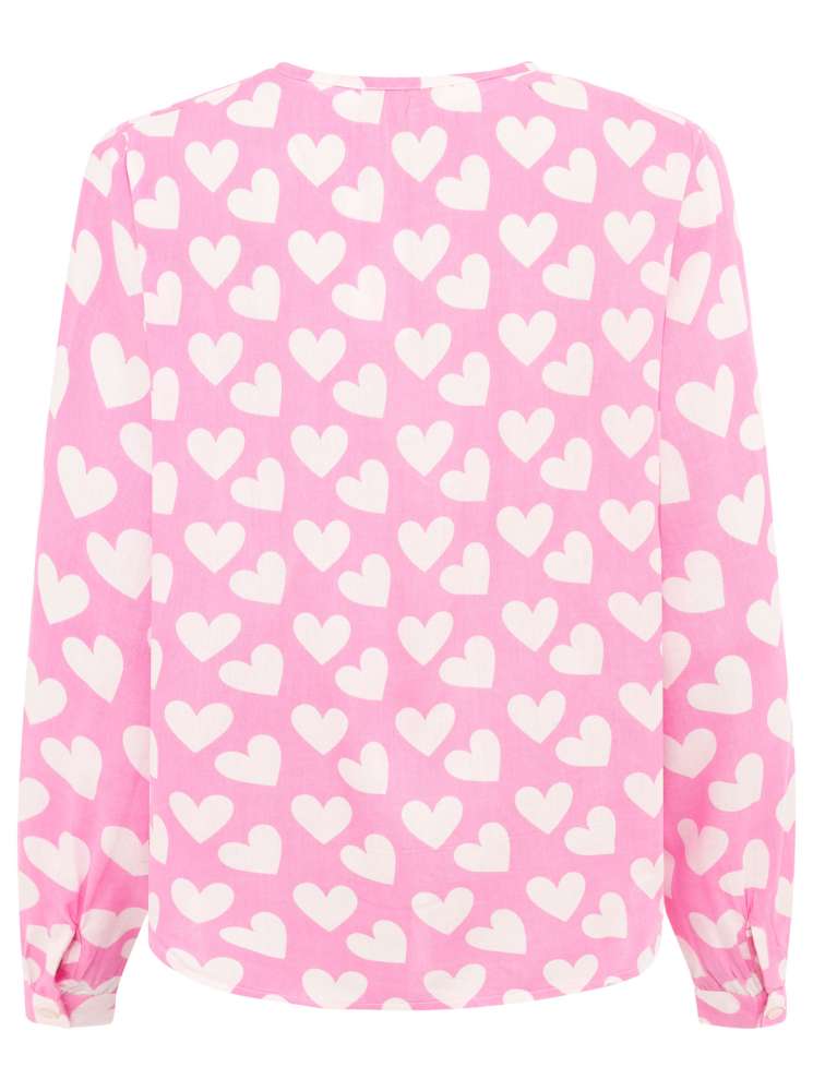 đź’• Zwillingsherz Bluse "Herz Classic" 100 % Viskose Rosa