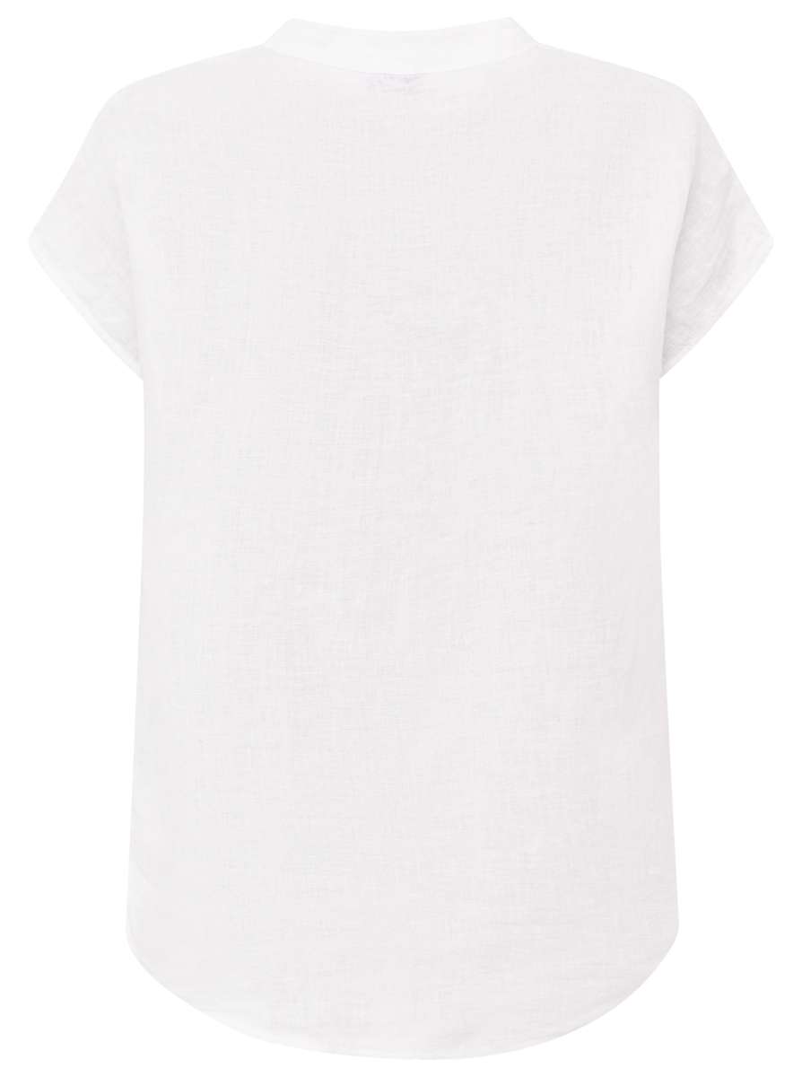 💕 Zwillingsherz 100% Leinen Bluse "Basic" Weiß