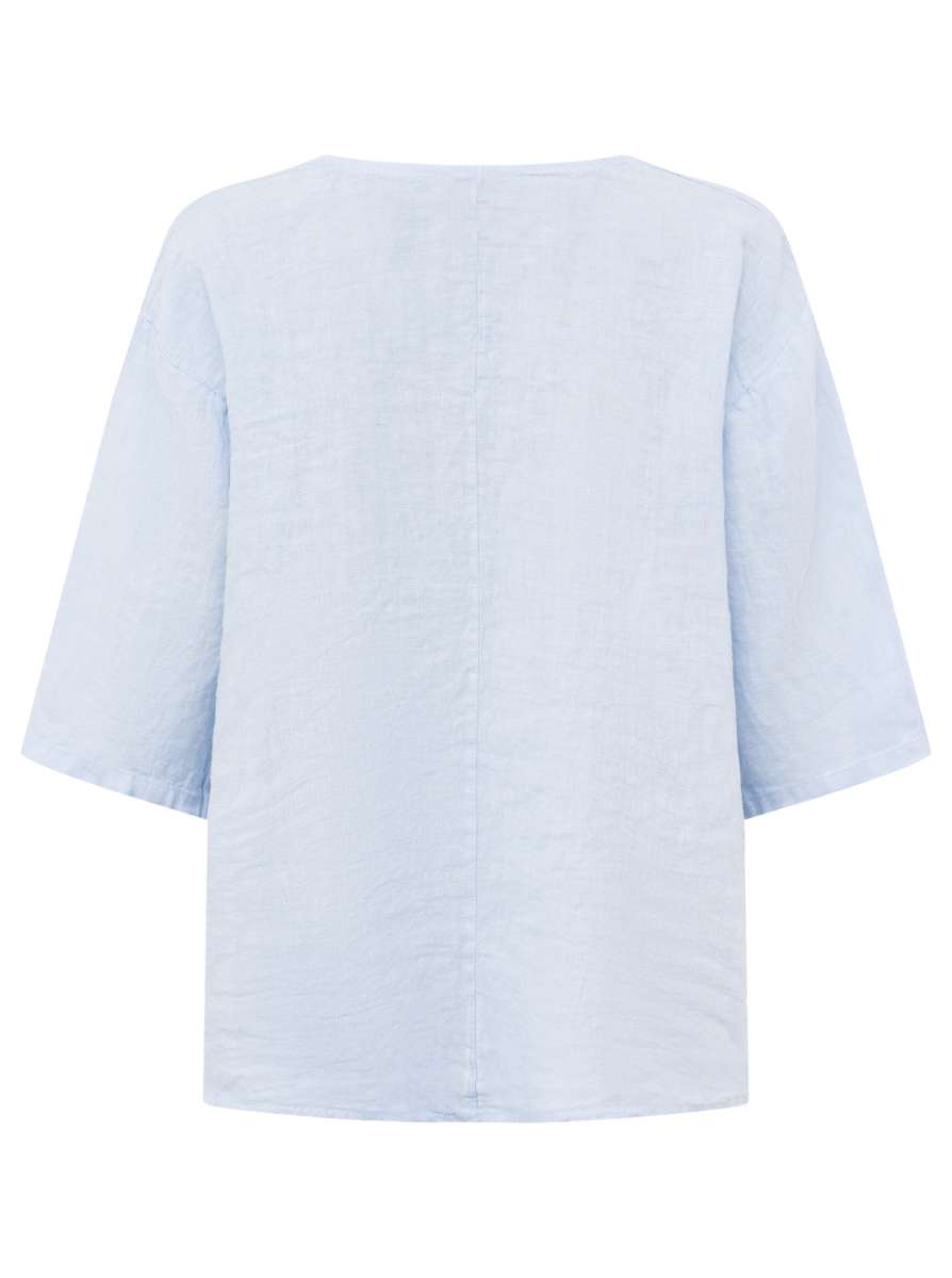 💕 Zwillingsherz 100 % Leinen Bluse "V-Schnitt"