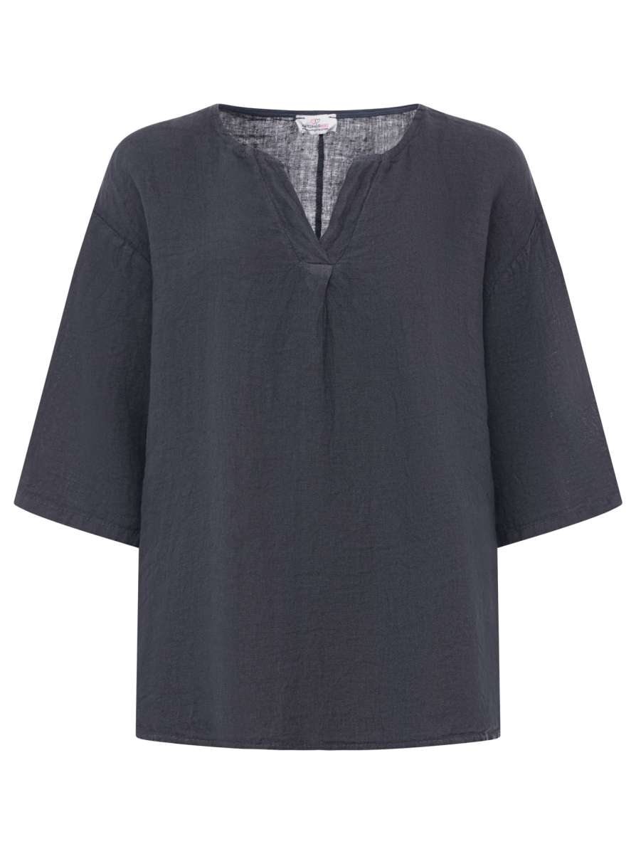 💕 Zwillingsherz 100 % Leinen Bluse "V-Schnitt"