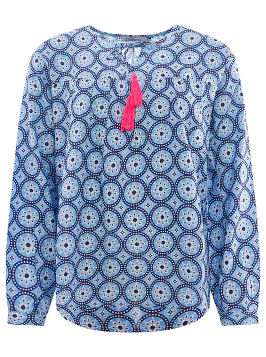 💕 Zwillingsherz Bluse "MaikeZH" Viskose Blau