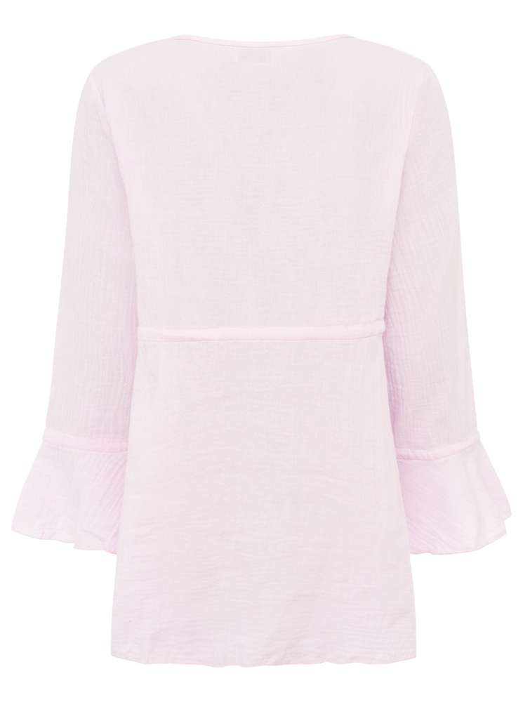 đź’• Zwillingsherz Bluse Musselin "BoHo" Tunika Rosa