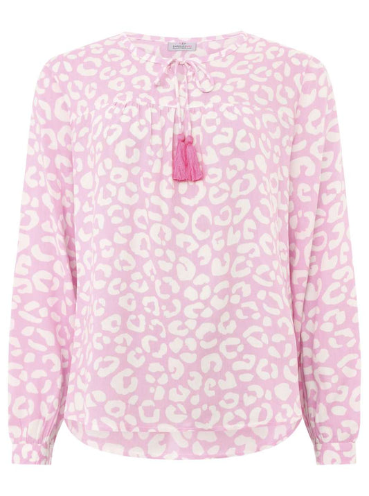 💕 Zwillingsherz Bluse "Soft Leo" 100 % Viskose Pink