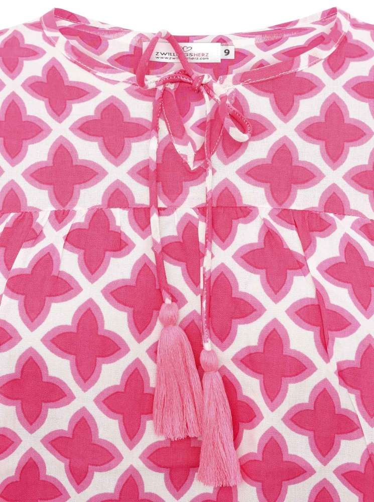 đź’• Zwillingsherz Bluse "Sternenblume" Pink