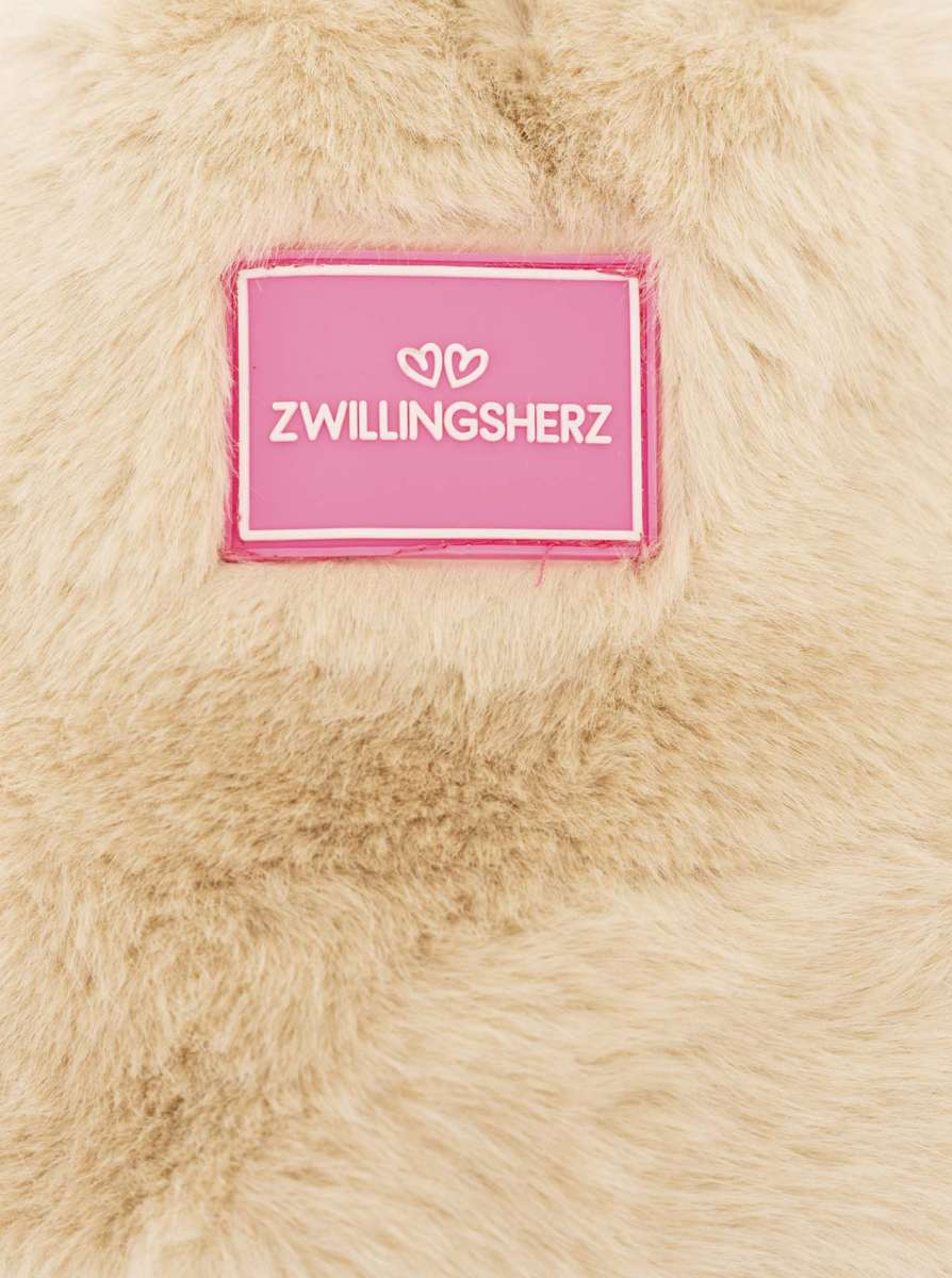 💕 Zwillingsherz Bucket Hat "Plüsch" Hut Beige
