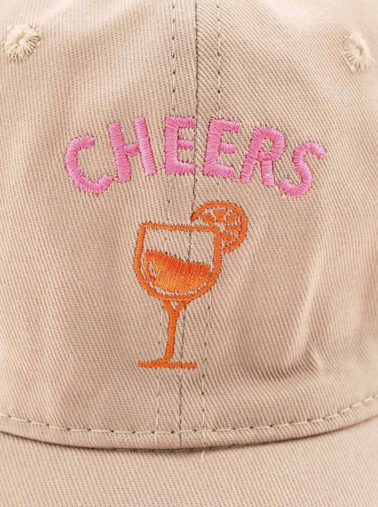 💕 Zwillingsherz Cap "Cheers" Taupe