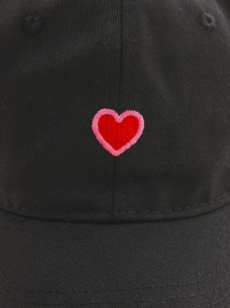 đź’• Zwillingsherz Cap "Herz" Schwarz