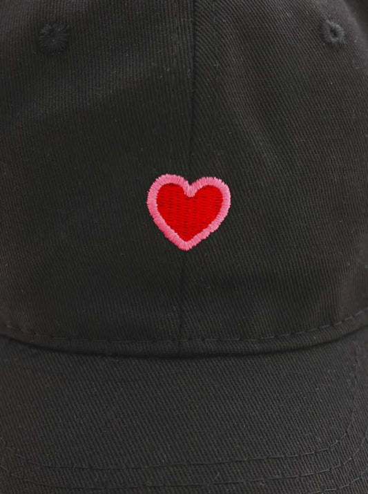 💕 Zwillingsherz Cap "Herz" Schwarz