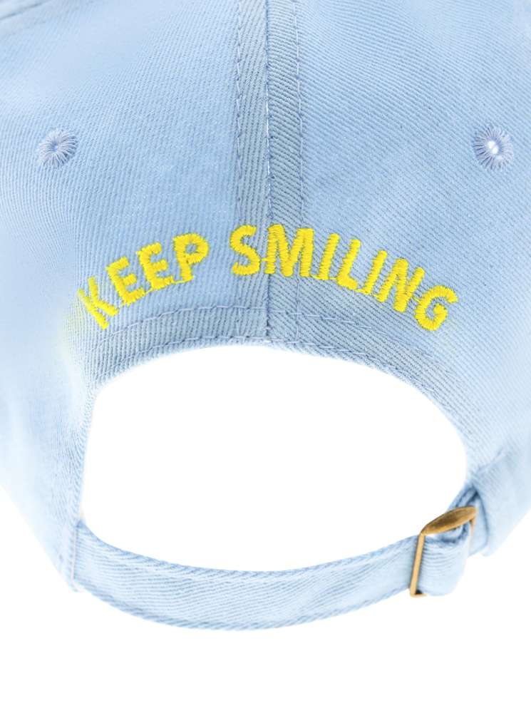 💕 Zwillingsherz Cap "Keep Smiling" Hellblau