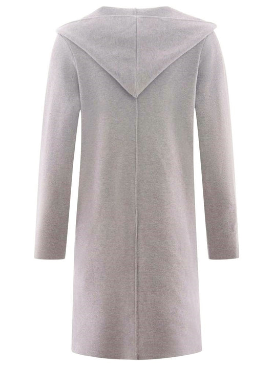 💕 Zwillingsherz Strickjacke "Janina Basic" Strickmantel offen Dunkelgrau