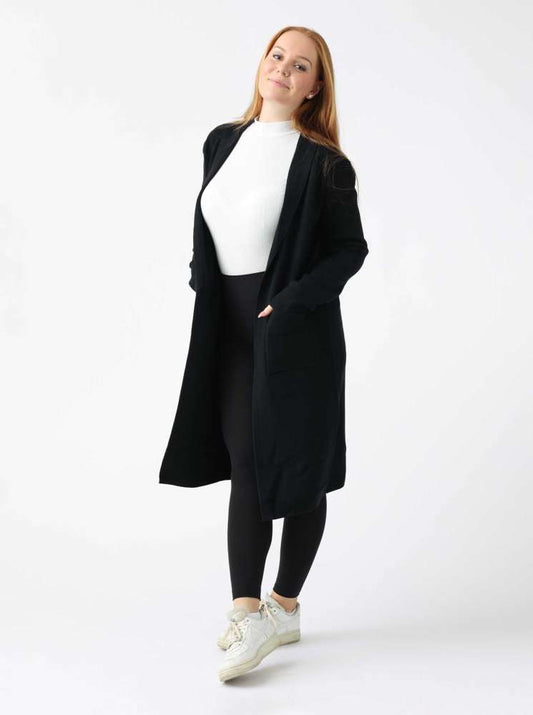 💕 Zwillingsherz Strickjacke "Jessy 2.0" Kragen Schwarz