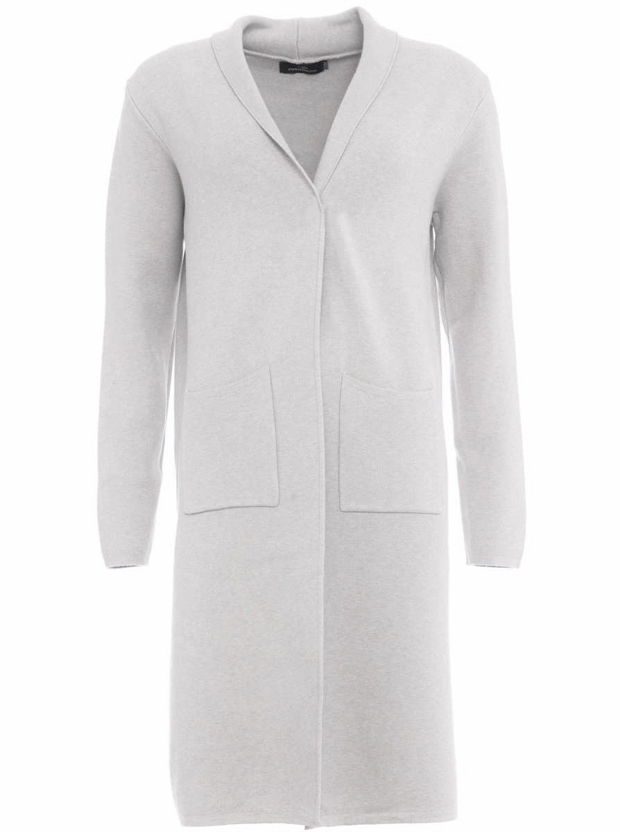 đź’• Zwillingsherz Strickjacke "Jessy 2.0" Kragen Hellgrau