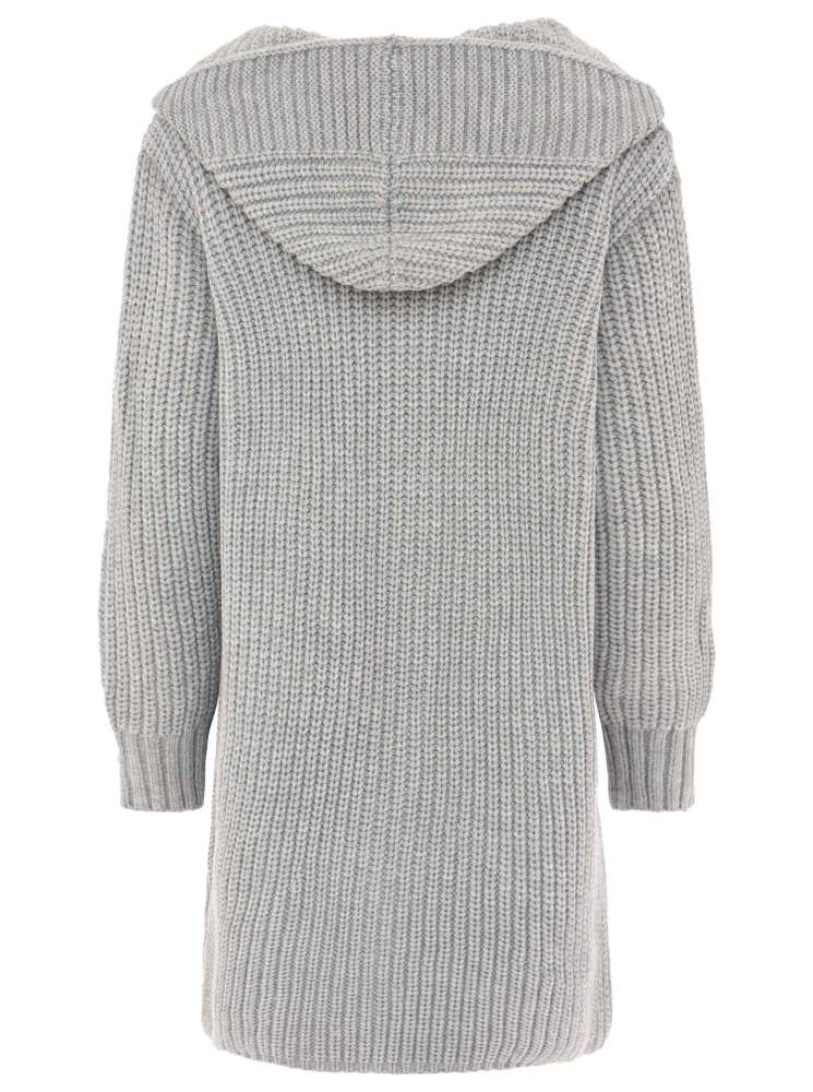 💕 Zwillingsherz Strickjacke "Katinka" Strickmantel Knöpfe Hellgrau