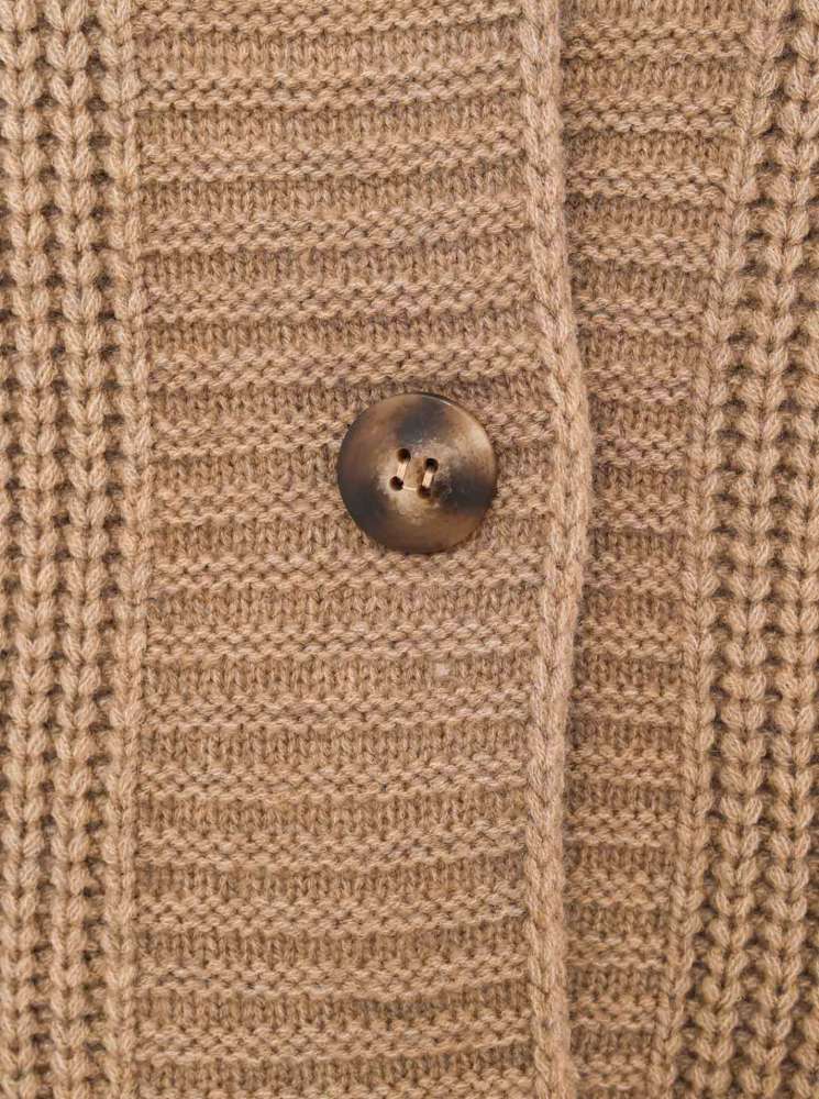 💕 Zwillingsherz Strickjacke "Katinka" Strickmantel Knöpfe Braun