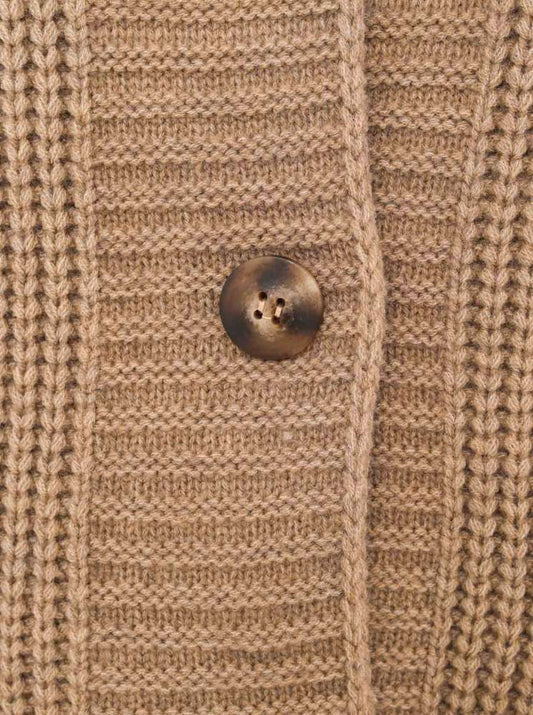 💕 Zwillingsherz Strickjacke "Katinka" Strickmantel Knöpfe Braun