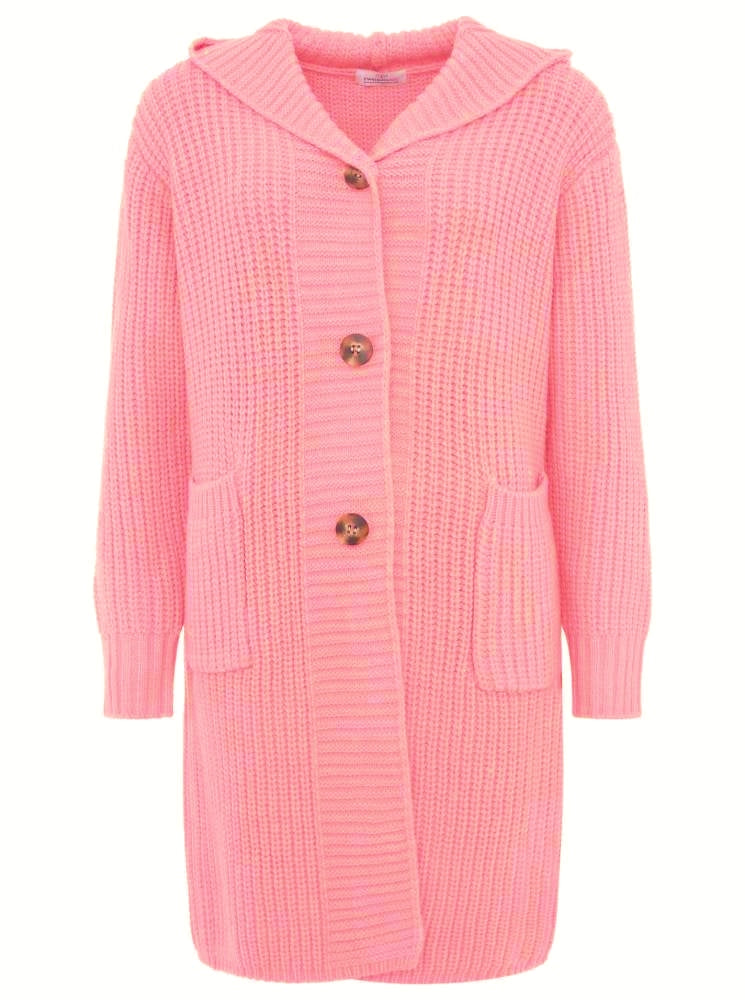 💕 Zwillingsherz Strickjacke "Katinka" Strickmantel Knöpfe Bubblegum