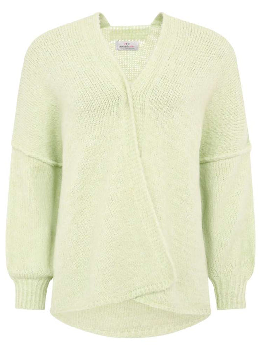 💕 Zwillingsherz Cardigan Strickjacke "Kirsche" Hellgrün