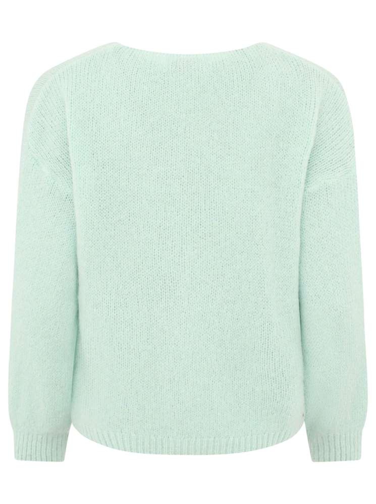 💕 Zwillingsherz Strickjacke kurz "Uni" Wolle Mint