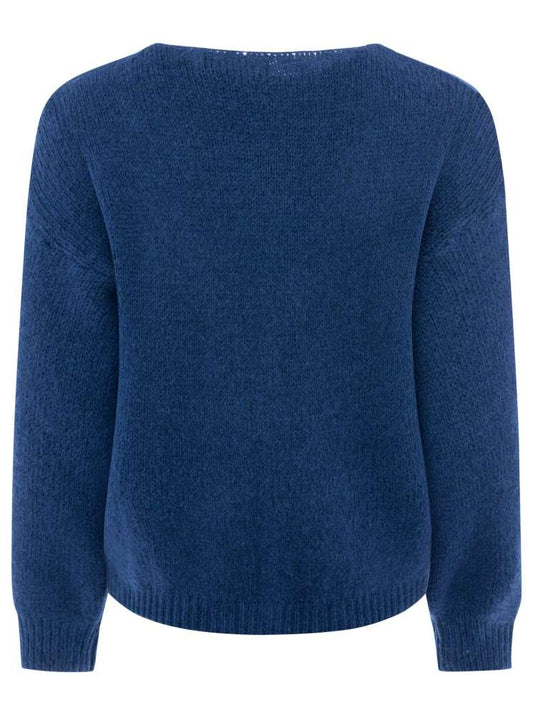 💕 Zwillingsherz Strickjacke kurz "Uni" Wolle Navy