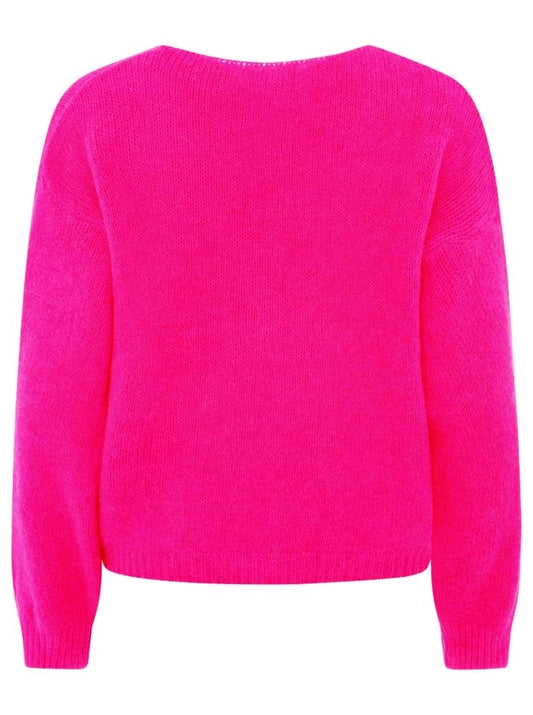 💕 Zwillingsherz Strickjacke kurz "Uni" Wolle Pink