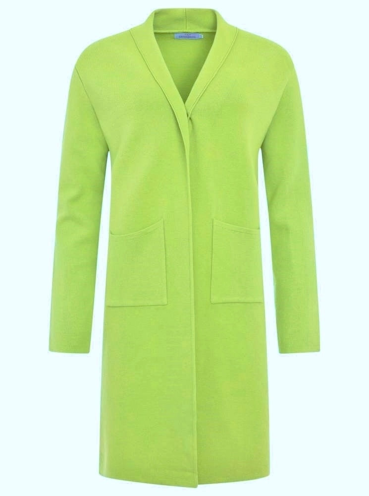 💕 Zwillingsherz Strickjacke "Jessy 2.0" Kragen Apfelgrün