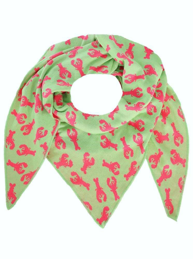 💕 Zwillingsherz Dreieckstuch "Hummerliebe" Baumwolle Mint Pink
