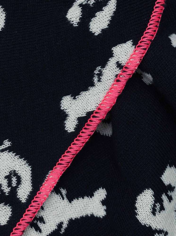 💕 Zwillingsherz Dreieckstuch "Hummerliebe" Baumwolle Navy mit Rand Pink