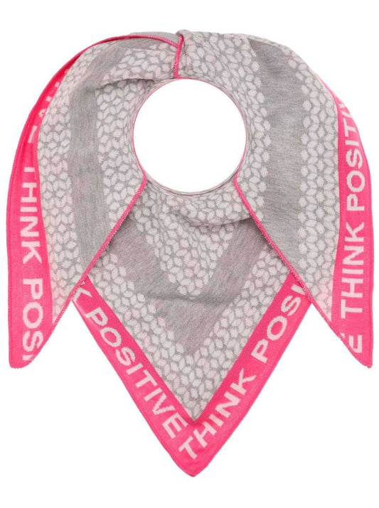 💕 Zwillingsherz Dreieckstuch "Eika" Baumwolle Grau Pink