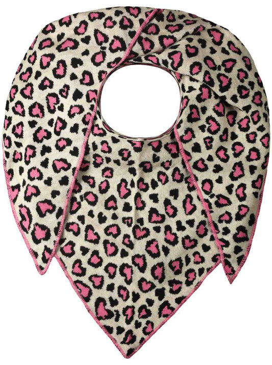 💕 Zwillingsherz Dreieckstuch "Leo Herzi" Baumwolle Beige Pink