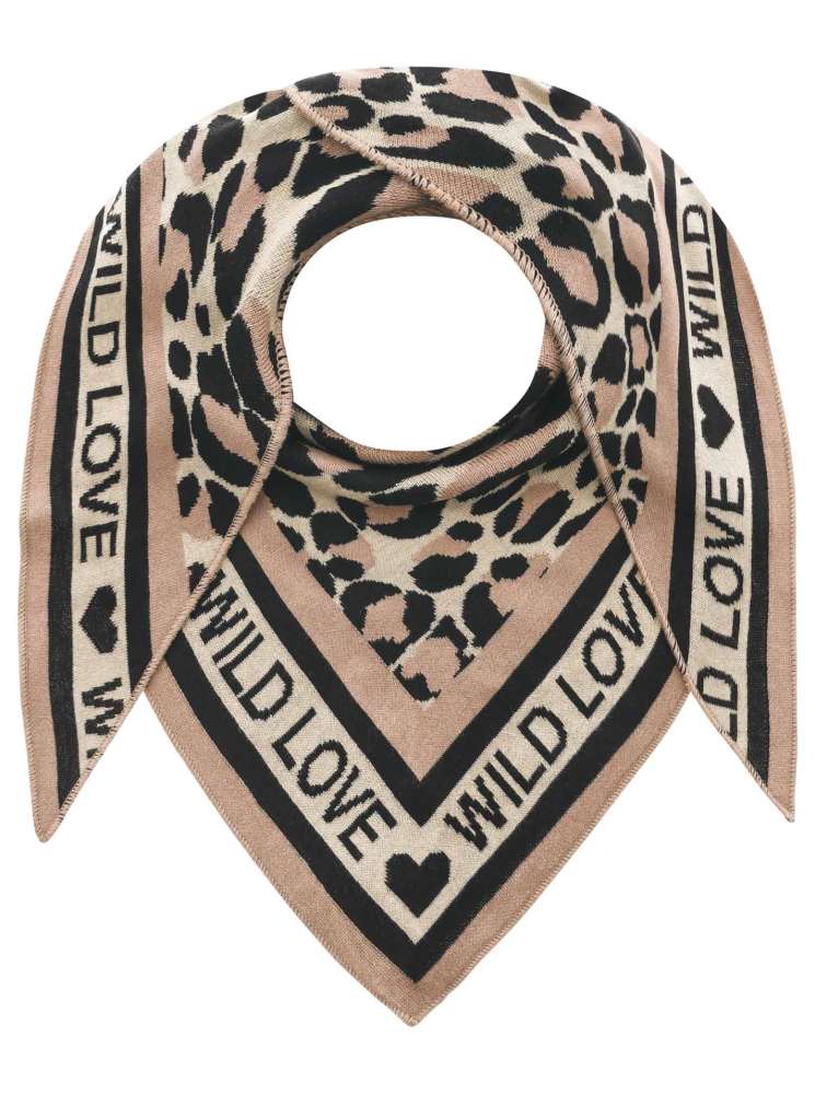 💕 Zwillingsherz Dreieckstuch "Leo & Leo" Baumwolle Beige