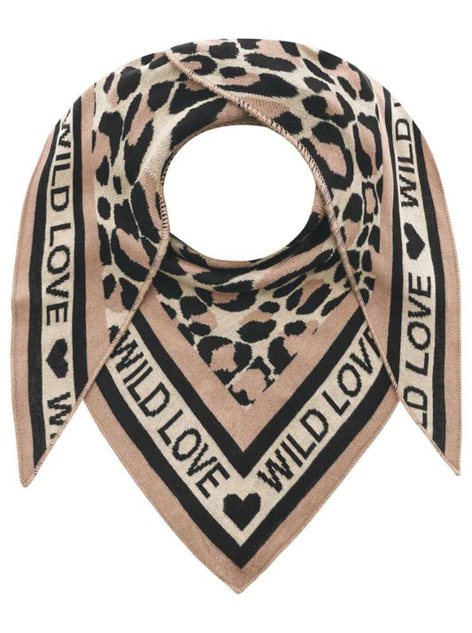 💕 Zwillingsherz Dreieckstuch "Leo & Leo" Baumwolle Beige