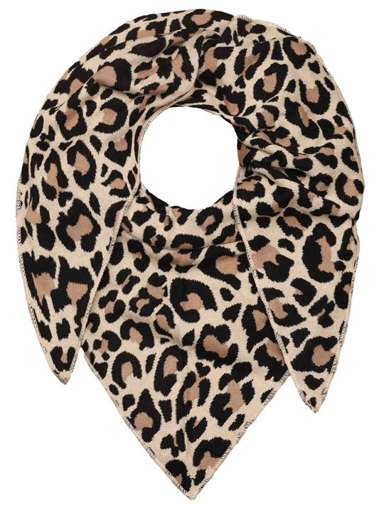 💕 Zwillingsherz Dreieckstuch "Kristine" Baumwolle Leo Beige