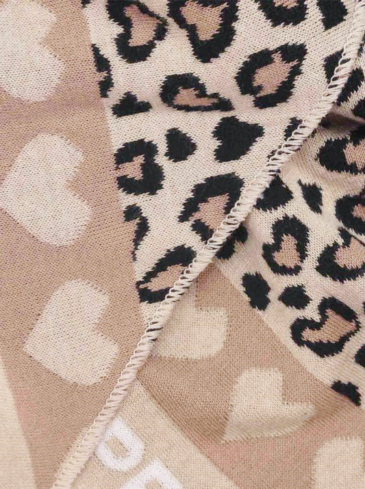 💕 Zwillingsherz Dreieckstuch "Micha" Baumwolle Beige