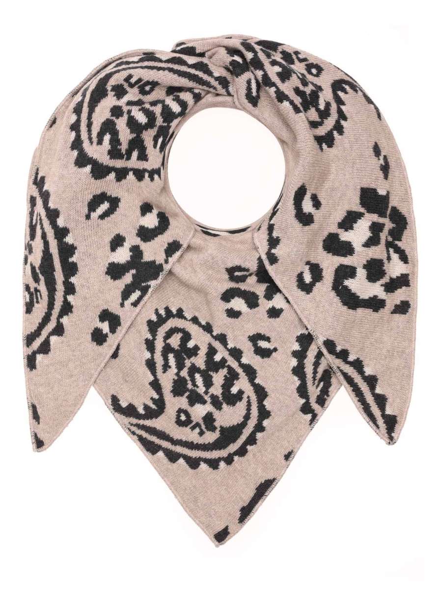 💕 Zwillingsherz Dreieckstuch "Alexa" Wolle Kaschmir Beige